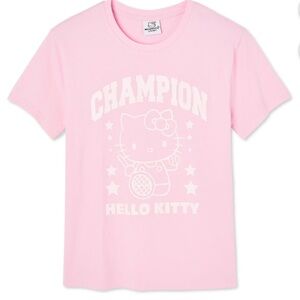 Bubblegum Pink Tennis Hello Kitty Graphic T-Shirt Tee Shirt champion